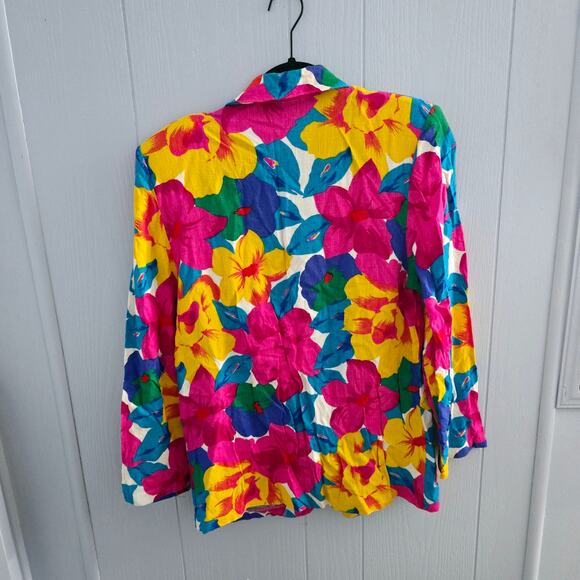 Vintage Russ Togs Floral Blazer size S – Bold Tropical, Maximalist, Statement - Picture 2 of 7